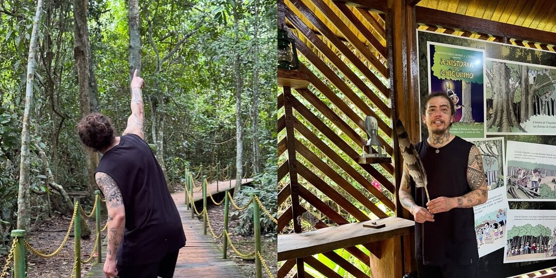 Whindersson Nunes visita Parque Chico Mendes e relembra legado do ativista no Acre; VÍDEO 1 Whindersson Nunes no Parque Chico Mendes (Foto: Reprodução Instagram)